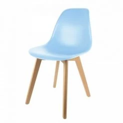 THE HOME DECO FACTORY Lot De 2 Chaises Enfant Coque Bleues -Assise pour enfant Soldes 53565650 3
