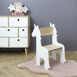 THE HOME DECO FACTORY Chaise Enfant Licorne - Blanc 10 THE HOME DECO FACTORY Chaise Enfant Licorne - Blanc -Assise pour enfant Soldes 53628329 4