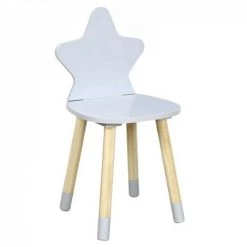 JARDIRICODECO Chaise Etoile Gris -Assise pour enfant Soldes 53958360 3