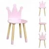 JARDIRICODECO Chaise Couronne Rose -Assise pour enfant Soldes 53958362 1