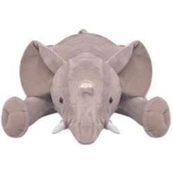 VidaXL Éléphant Jouet En Peluche XXL 120 Cm - Gris -Assise pour enfant Soldes 5396353 3