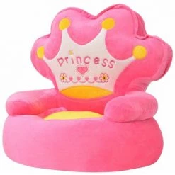 Hommoo Chaise En Peluche Pour Enfants Princesse Rose