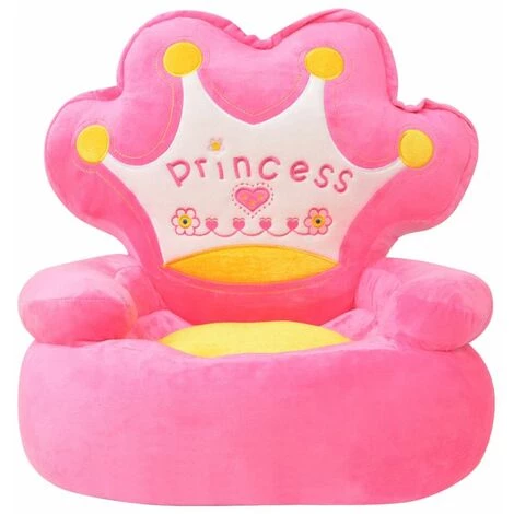 Hommoo Chaise En Peluche Pour Enfants Princesse Rose 5 Hommoo Chaise En Peluche Pour Enfants Princesse Rose – Image 3