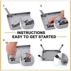 MONLY Marchepied Pliable En Acier, Tabouret Portable Avec Plateforme En Plastique Antidérapante, Charge Maximale 158,8 Kg Pour Adultes, Personnes âgées à La Maison, Cuisine, Salle De Bain -Assise pour enfant Soldes 54320226 5