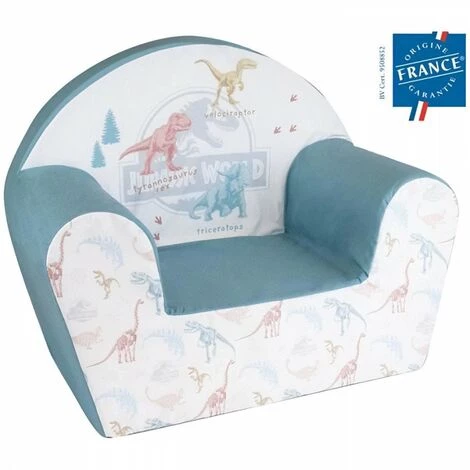 FUN HOUSE JURASSIC WORLD Fauteuil Club Dinosaures - L.52 X P.33 X H.42 Cm - Pour Enfant Origine France Garantie 3 FUN HOUSE JURASSIC WORLD Fauteuil Club Dinosaures - L.52 X P.33 X H.42 Cm - Pour Enfant Origine France Garantie