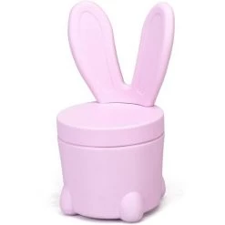 DREMADE DREAMADE Tabouret Enfant Avec Dossier, Pouf Animal Avec Fonction De Rangement, Chaise En Forme De Lapin En PE Avec Capacité De Charge 120 KG, 30X30X57 CM, Rose