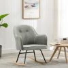HAPPYSHOPPING Chaise à Bascule Gris Velours -Assise pour enfant Soldes 56661379 1