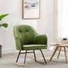 HAPPYSHOPPING Chaise à Bascule Vert Clair Velours -Assise pour enfant Soldes 56661390 1