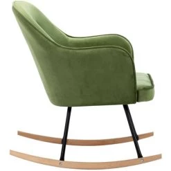 HAPPYSHOPPING Chaise à Bascule Vert Clair Velours 11 HAPPYSHOPPING Chaise à Bascule Vert Clair Velours -Assise pour enfant Soldes 56661390 5