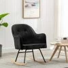 HAPPYSHOPPING Chaise à Bascule Noir Velours -Assise pour enfant Soldes 56661407 1