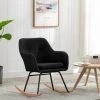 HAPPYSHOPPING Chaise à Bascule Noir Tissu 2 HAPPYSHOPPING Chaise à Bascule Noir Tissu -Assise pour enfant Soldes 56661442 1