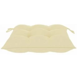 HAPPYSHOPPING Chaise à Bascule Avec Coussin Blanc Crème Bois De Teck Solide 11 HAPPYSHOPPING Chaise à Bascule Avec Coussin Blanc Crème Bois De Teck Solide -Assise pour enfant Soldes 56662843 5