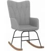 HAPPYSHOPPING Chaise à Bascule Gris Clair Tissu -Assise pour enfant Soldes 56684799 1