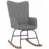 HAPPYSHOPPING Chaise à Bascule Gris Foncé Tissu -Assise pour enfant Soldes 56684803 1