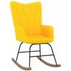 HAPPYSHOPPING Chaise à Bascule Jaune Moutarde Tissu -Assise pour enfant Soldes 56684822 1