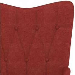 HAPPYSHOPPING Chaise à Bascule Rouge Bordeaux Tissu -Assise pour enfant Soldes 56684829 5