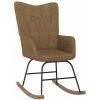 HAPPYSHOPPING Chaise à Bascule Taupe Tissu -Assise pour enfant Soldes 56684835 1