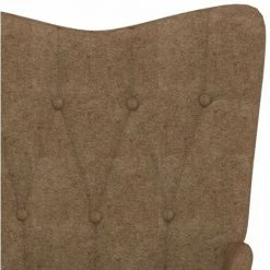 HAPPYSHOPPING Chaise à Bascule Taupe Tissu -Assise pour enfant Soldes 56684835 5