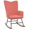 HAPPYSHOPPING Chaise à Bascule Rose Velours -Assise pour enfant Soldes 56684856 1
