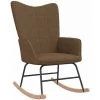 HAPPYSHOPPING Chaise à Bascule Marron Tissu -Assise pour enfant Soldes 56684877 1
