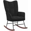 HAPPYSHOPPING Chaise à Bascule Noir Velours -Assise pour enfant Soldes 56684898 1
