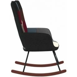 HAPPYSHOPPING Chaise à Bascule Patchwork Tissu -Assise pour enfant Soldes 56684920 3