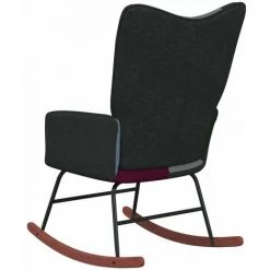 HAPPYSHOPPING Chaise à Bascule Patchwork Tissu -Assise pour enfant Soldes 56684920 4