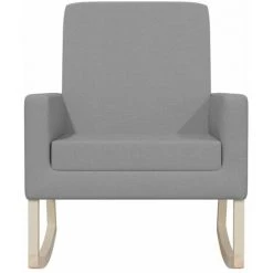 HAPPYSHOPPING Chaise à Bascule Gris Clair Tissu -Assise pour enfant Soldes 56684925 4