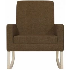 HAPPYSHOPPING Chaise à Bascule Marron Tissu -Assise pour enfant Soldes 56684945 4