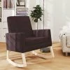 HAPPYSHOPPING Chaise à Bascule Violet Tissu -Assise pour enfant Soldes 56684972 1