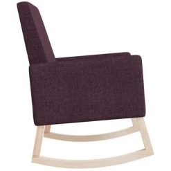 HAPPYSHOPPING Chaise à Bascule Violet Tissu -Assise pour enfant Soldes 56684972 5