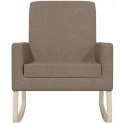 HAPPYSHOPPING Chaise à Bascule Taupe Tissu -Assise pour enfant Soldes 56684977 4