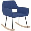 HAPPYSHOPPING Chaise à Bascule Bleu Tissu -Assise pour enfant Soldes 56685021 1