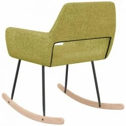 HAPPYSHOPPING Chaise à Bascule Vert Tissu 10 HAPPYSHOPPING Chaise à Bascule Vert Tissu -Assise pour enfant Soldes 56685026 4
