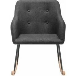 HAPPYSHOPPING Chaise à Bascule Gris Foncé Tissu 9 HAPPYSHOPPING Chaise à Bascule Gris Foncé Tissu -Assise pour enfant Soldes 56685063 3