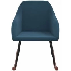 HAPPYSHOPPING Chaise à Bascule Bleu Velours -Assise pour enfant Soldes 56685388 3