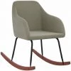HAPPYSHOPPING Chaise à Bascule Gris Clair Velours -Assise pour enfant Soldes 56685393 1