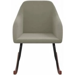 HAPPYSHOPPING Chaise à Bascule Gris Clair Velours -Assise pour enfant Soldes 56685393 3