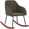 HAPPYSHOPPING Chaise à Bascule Gris Foncé Velours -Assise pour enfant Soldes 56685398 1