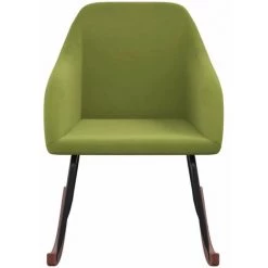 HAPPYSHOPPING Chaise à Bascule Vert Clair Velours -Assise pour enfant Soldes 56685415 3