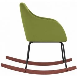 HAPPYSHOPPING Chaise à Bascule Vert Clair Velours -Assise pour enfant Soldes 56685415 4