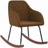 HAPPYSHOPPING Chaise à Bascule Marron Velours -Assise pour enfant Soldes 56685448 1