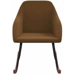 HAPPYSHOPPING Chaise à Bascule Marron Velours -Assise pour enfant Soldes 56685448 3