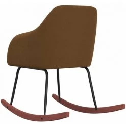 HAPPYSHOPPING Chaise à Bascule Marron Velours -Assise pour enfant Soldes 56685448 5