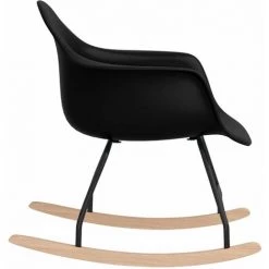 HAPPYSHOPPING Chaise à Bascule Noir PP -Assise pour enfant Soldes 56686040 4