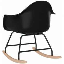 HAPPYSHOPPING Chaise à Bascule Noir PP -Assise pour enfant Soldes 56686040 5