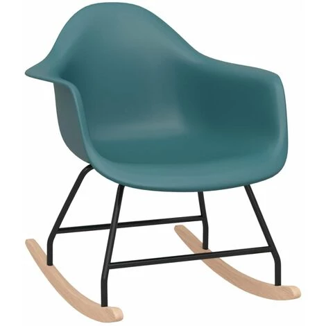 HAPPYSHOPPING Chaise à Bascule Turquoise PP 4 HAPPYSHOPPING Chaise à Bascule Turquoise PP – Image 2