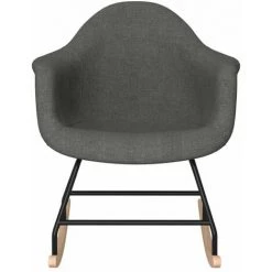 HAPPYSHOPPING Chaise à Bascule Gris Foncé Tissu 10 HAPPYSHOPPING Chaise à Bascule Gris Foncé Tissu -Assise pour enfant Soldes 56686080 4