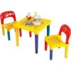 GIANTEX Ensemble Table Et 2 Chaises Enfant Imprimé Alphabet Pour Loisirs Créatifs Des Petits Avec Couleurs Vives -Assise pour enfant Soldes 57012762 1