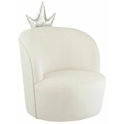 Paris Prix - Chaise Enfant Design "couronne" 52cm Blanc 3 Paris Prix - Chaise Enfant Design "couronne" 52cm Blanc